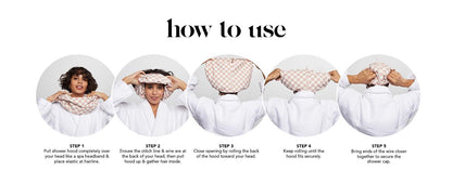 Kitsch Luxury Shower Caps for Women Reusable Waterproof - Flexi Satin Lined, Quick-dry, Adjustable, Hair Cap for Long & Short Hair - Terracotta