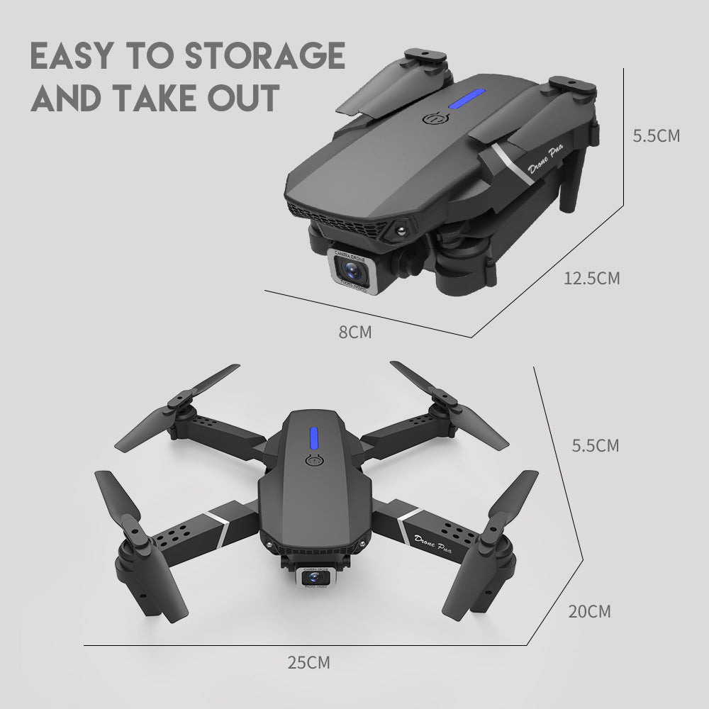 Cross-Border E88pro Foldable Drone HD Dual Camera Aerial Photography Altitude Hold Quadcopter Remote Control Aircraft E525