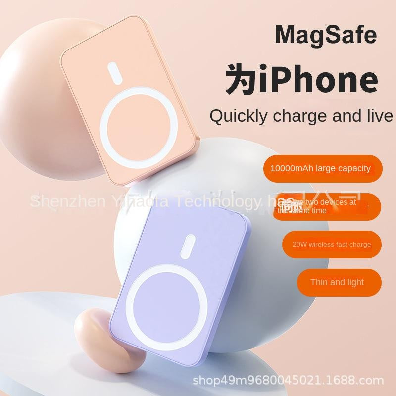 Magsafe Magnetic Wireless Power Bank 10000mAh Compact Portable Gift Mobile Power Supply Printed