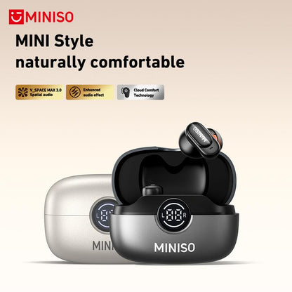 MINISO MS105 Wireless Earbuds Bluetooth 6.0 Earphones, In Ear Earbuds,Waterproof Wireless Earphones, Suitable for Office, Sports, Study and Audio Calls, Built in Microphone, Gaming Bluetooth Headphones