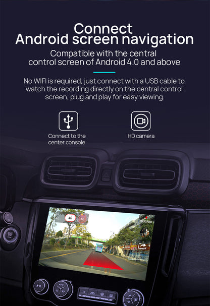Android Large Screen Navigation USB Driving Recorder Ultra High Night Vision WIFI Dual Recorder Car Electronic Dog AR