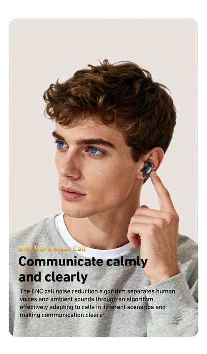 MINISO MS105 Wireless Earbuds Bluetooth 6.0 Earphones, In Ear Earbuds,Waterproof Wireless Earphones, Suitable for Office, Sports, Study and Audio Calls, Built in Microphone, Gaming Bluetooth Headphones