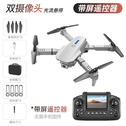 Cross-Border E88/E99D Screen-Controlled Drone with Lights, Foldable Dual Camera, Optical Flow Aerial Photography, Remote-Controlled Aircraft, Quadcopter