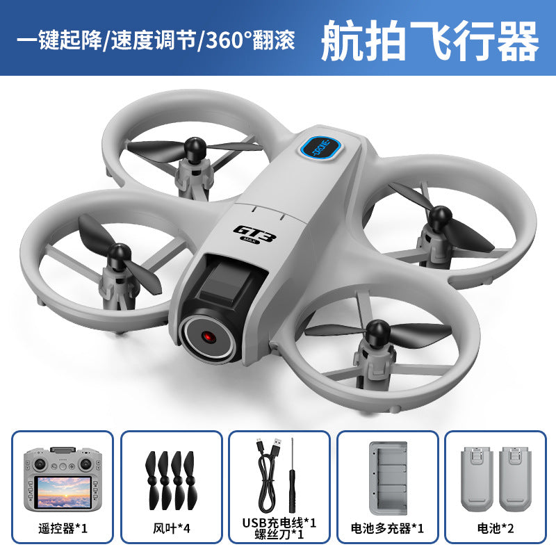 Cross-Border GT3Drone Remote Control with Screen Optical Flow Positioning Electric Lens Quadcopter Remote Control Aircraft Toy