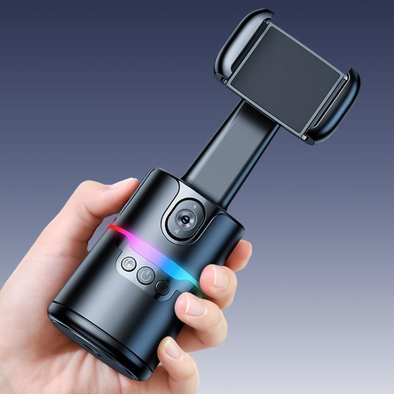 360-Degree Rotatable Smart Selfie Stick, Selfie Stick with Wireless Remote Control, Phone Stabilizer with RGB Light for Video Recording, Phone Accessories