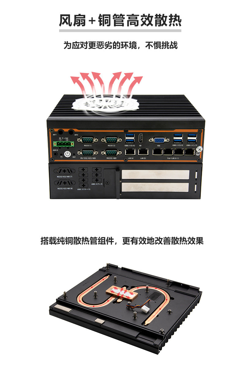 Industrial Control G37-L6E2 Dual PCIE Embedded Industrial Computer 6 Network 4 Serial Small Vision Industrial Computer Host
