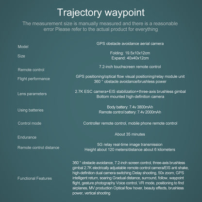 Cross-Border S155Relay Brushless Drone Laser Obstacle Avoidance Three-axis Anti-shake Gimbal GPS Return to Position Drone