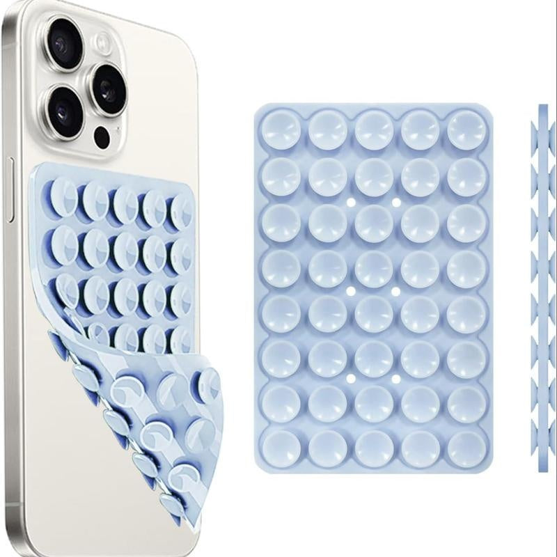 Silicone Suction Cup Phone Case Mount, 1 Count Double Sided Phone Holder Mount, Hands-Free Strong Grip Holder for Selfies and Videos, Phone Accessories