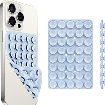 Silicone Suction Cup Phone Case Mount, 1 Count Double Sided Phone Holder Mount, Hands-Free Strong Grip Holder for Selfies and Videos, Phone Accessories