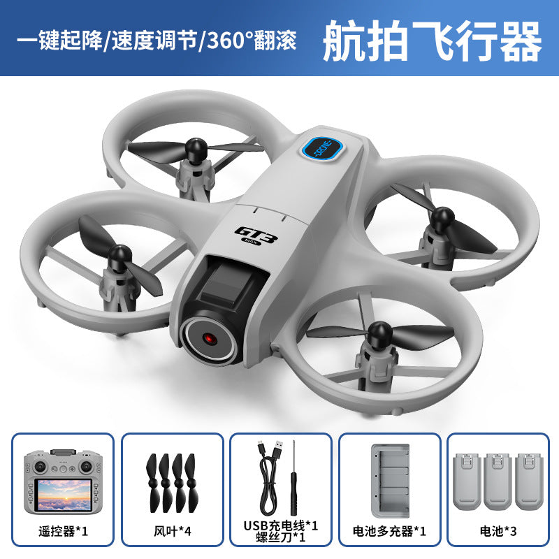 Cross-Border GT3Drone Remote Control with Screen Optical Flow Positioning Electric Lens Quadcopter Remote Control Aircraft Toy