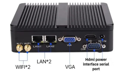 J1900 J1800 N2830 N2920 Embedded Fanless Mini PC Fanless 2LAN Gigabit NICs MINI Computer PfSense Server Firewall with 2xCOM