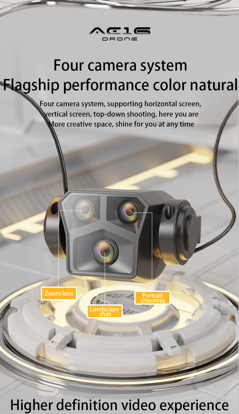 Cross-Border AE16Drone Laser Obstacle Avoidance Drone GPS Satellite Positioning Four Lens Brushless Quadcopter