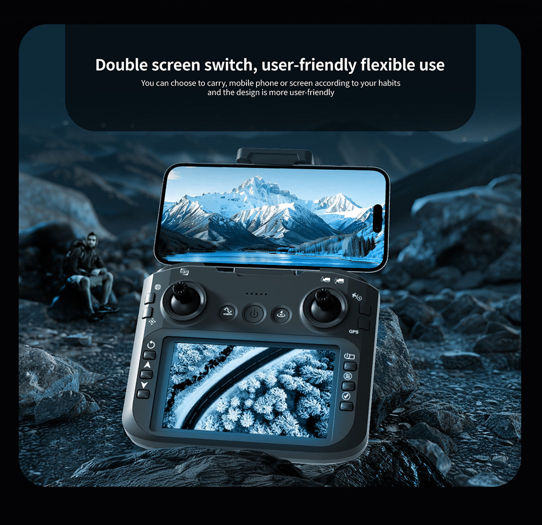 Cross-Border Z103Drone Remote Control Belt4.51-inch Screen Brushless Motor HD Aerial Photography GPS Positioning Remote Control Drone