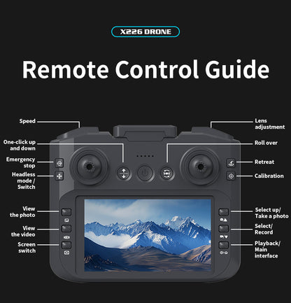 Cross-Border X226Drone flying with screen VR No Need for Phone Drone Aerial Photography HD Professional Optical Flow Brushless