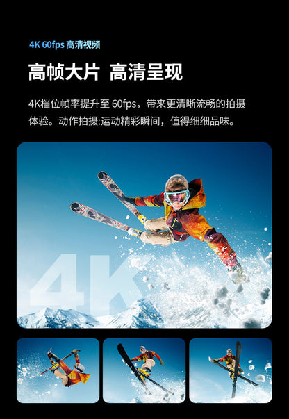 Cross-border new arrival4k Waterproof action camera with anti-shake dual screen HD wifi Outdoor shooting cycling diving camera