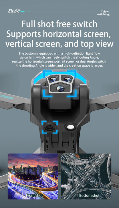 Cross-Border New Products AE7Foldable Brushless Motor Drone Aerial Photography Cool Lighting Remote Control Aircraft Quadcopter