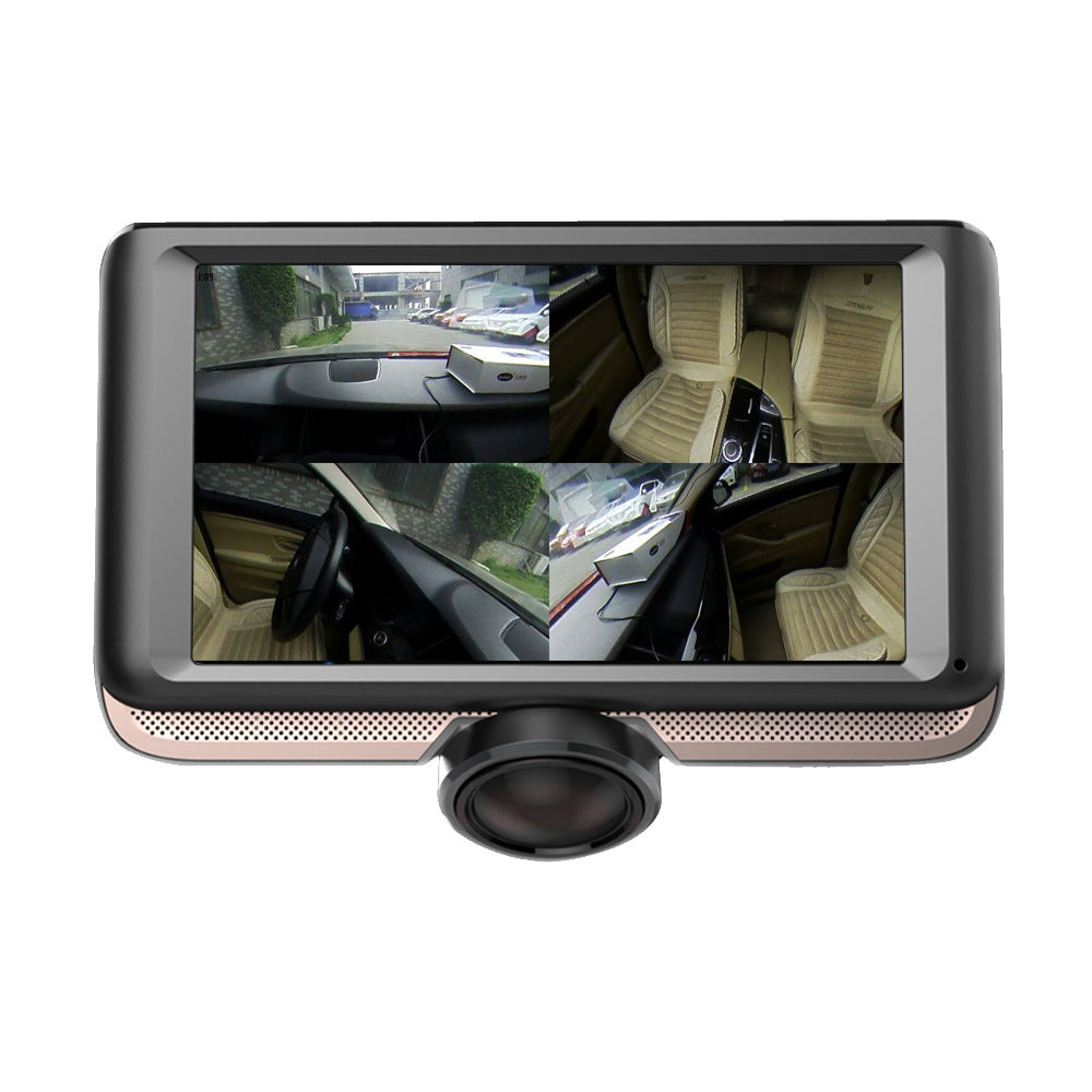 Cross-Border5Inch 360360-degree Dash Cam Front and Rear HD Dual Lens Parking24Hourly Reverse Image