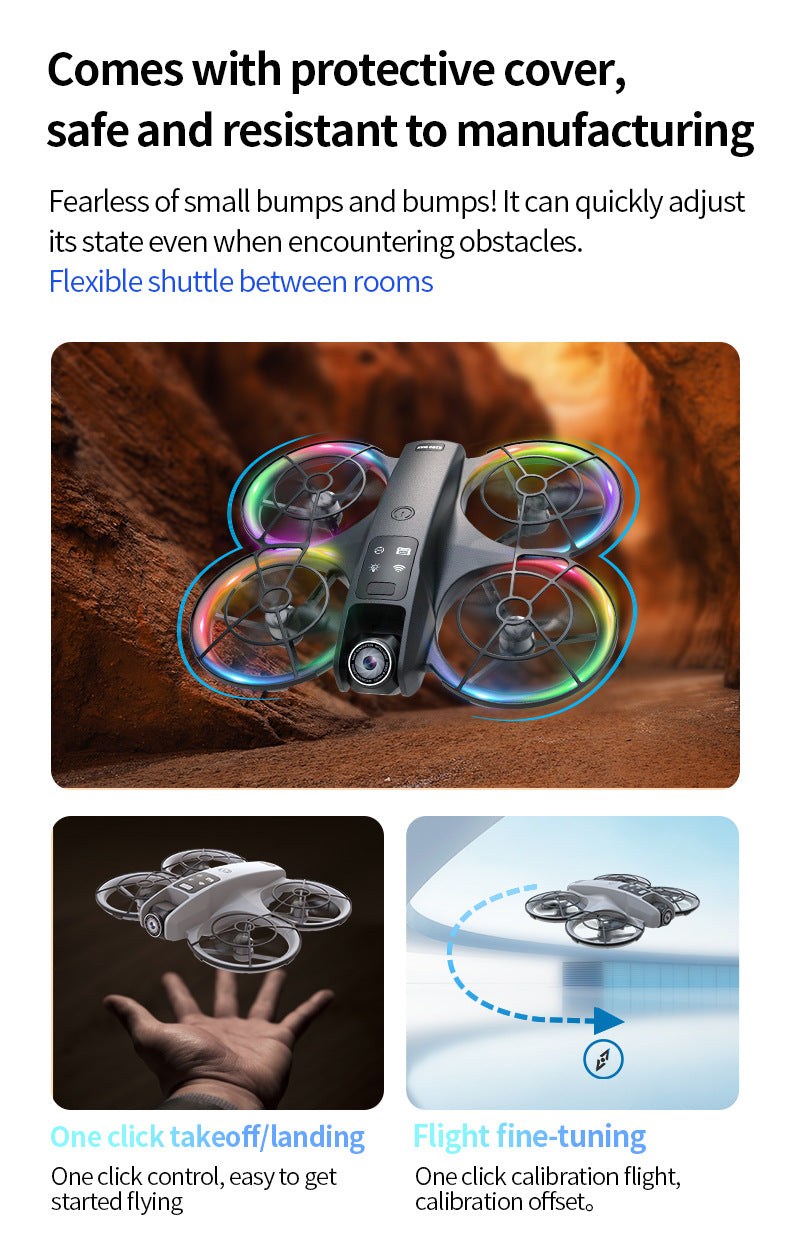 Cross-Border K200 Drone Brushless with Screen Aerial Photography Aircraft Optical Flow Positioning Color Light Full Protection Remote Control Plane