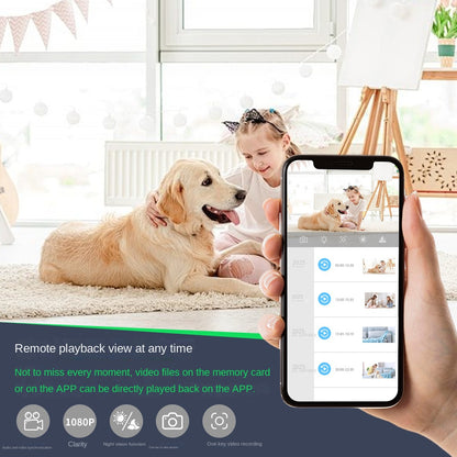Wireless Smart Surveillance Camera for Home Use, Connectable to Mobile Phone, Remote Monitor, No Blind Spots, High-Definition Night Vision Camera