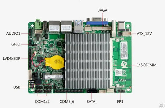 J1900 3.5 inch Motherboard 3.5" SBC IPC Mainboard industrial with Celeron Quad Core DC-12V 6-COM 2xGbE LAN LVDS VGA