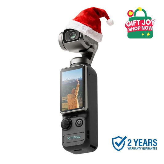 Xtra Muse Vlogging Camera with 1'' CMOS 4K/120fps Videos 3-Axis Gimbal Stabilizer Fast Focusing Face/Object Tracking Portable Handycam Camcorder