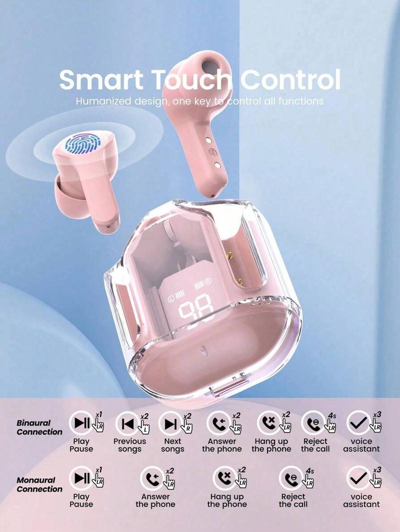 In-ear Bluetooth Headphones for Sports, Compact and Portable Wireless Headset with Nodelay, High-quality Audio - Earphones Electronic Earbuds