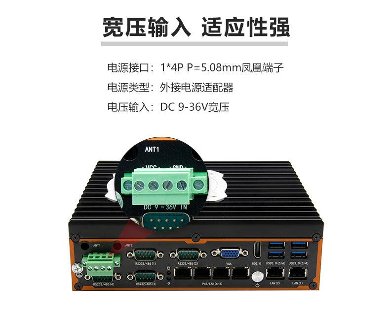 G3250F-L6 Mini Industrial Computer 6 Network Ports 4 Serial Ports XP Industrial PC 7/8th Gen i7 i5 Industrial Host