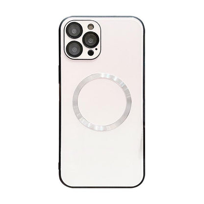 For iPhone 16 15 14 13 12 Pro Max Magnetic Gradient Case with Full Camera Lens Protector [Compatible with MagSafe] Scratch Resistant Gradient Glass Back Cover