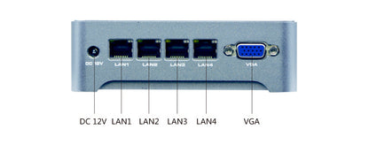 Industrial Control Four-Network Port J412 5,000 M Soft Industrial Control Machine Aikuai Mini Computer Small Host J1900