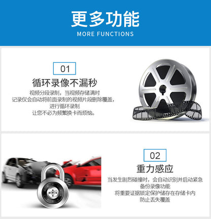 Three Lens4Inch Hd1080P Parking Monitoring In Stock Wholesale Foreign Trade Hot Selling Gravity Sensing Driving Recorder