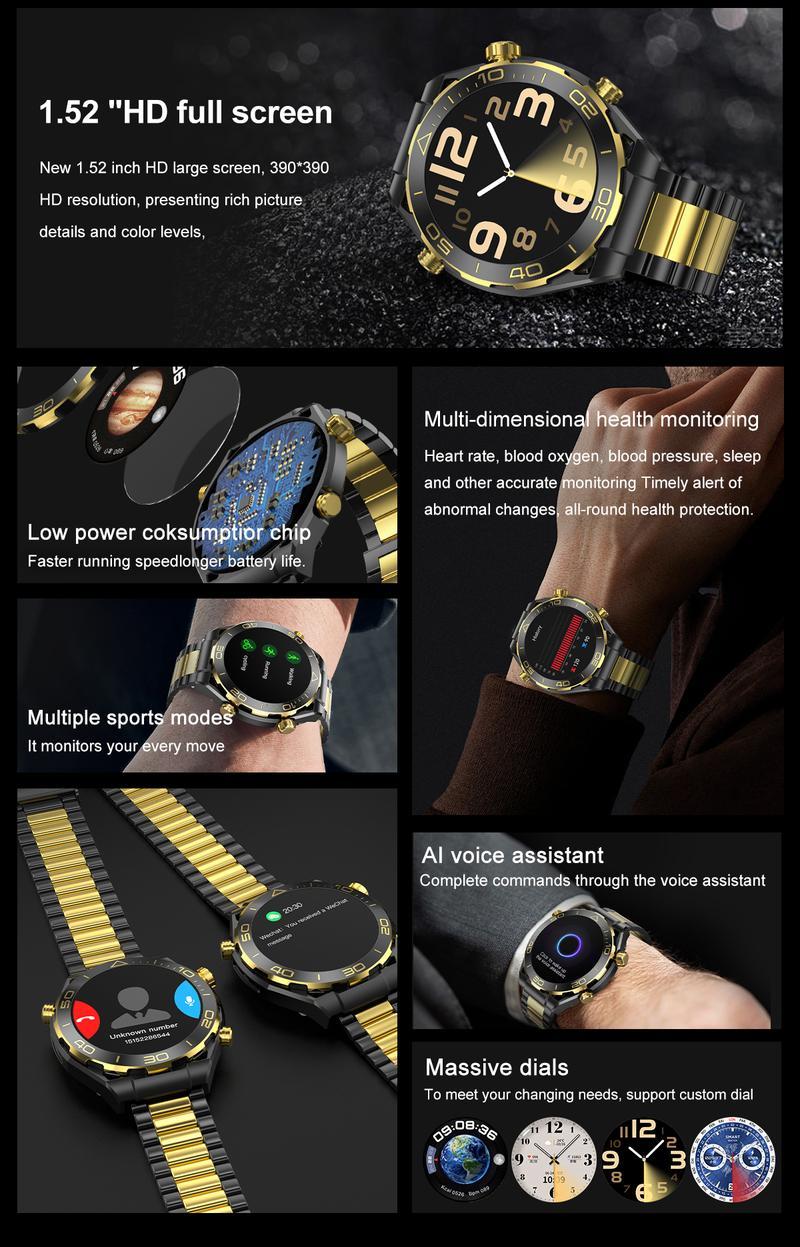 2025 NEW Extraordinary Master Smart Watch Men AMOLEDHD Screen GPS Bluetooth Call for lP68 Waterproof Watches Blood Sugar Wearable Monitor