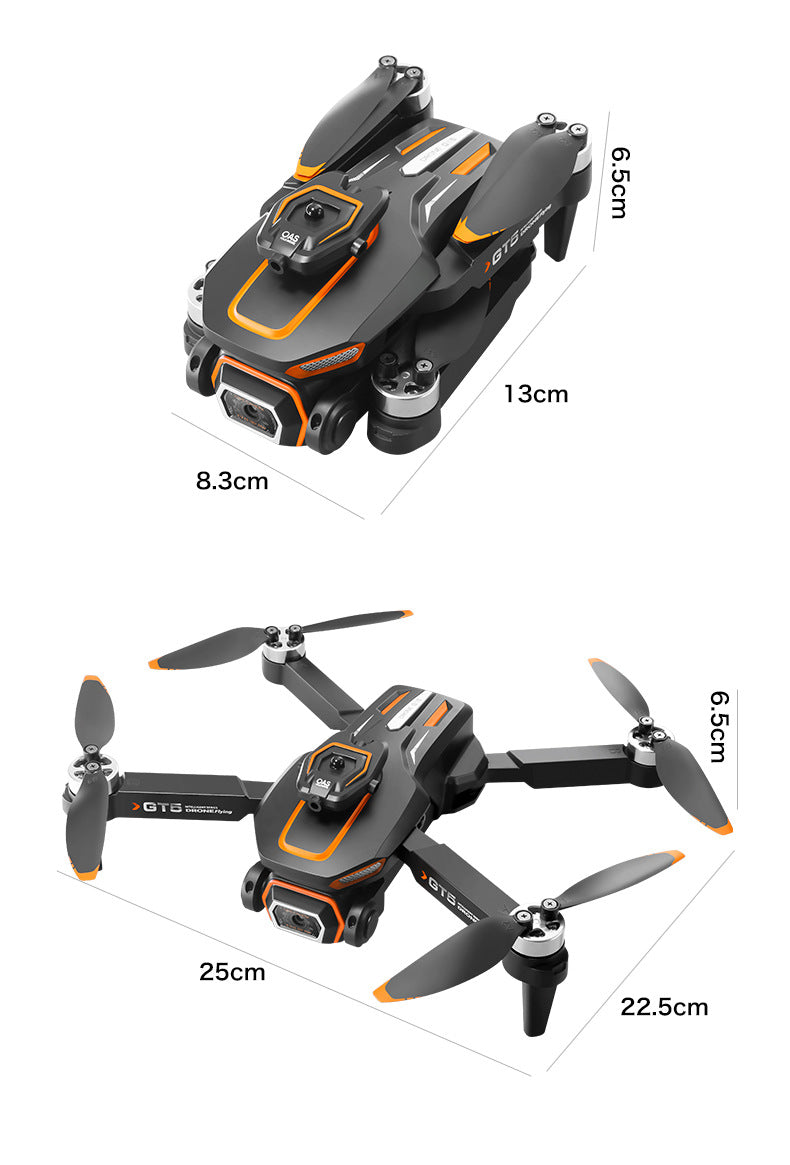 Cross-Border GT5Drone HD Aerial Photography Electric Lens Quadcopter Obstacle Avoidance Brushless Remote Control Aircraft Drone