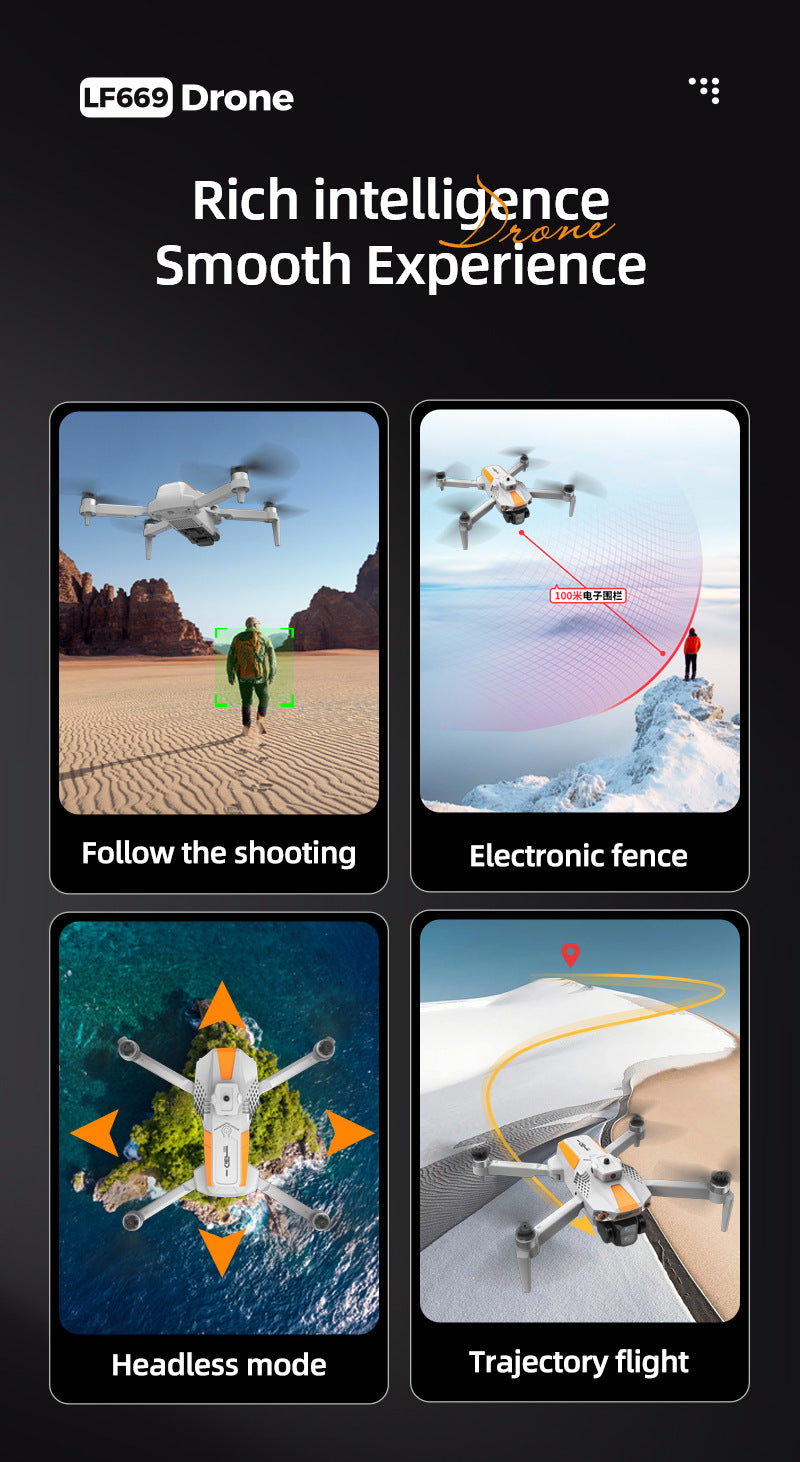 Cross-Border LF669Drone remote control with screen brushless motor HD aerial photography GPS Intelligent Positioning Remote Control Drone