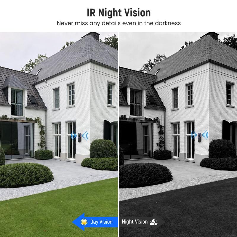 Smart 1080P Video Doorbell Camera Wireless, AI Human Detection, Live View, 2-Way Audio, Included Chime, Night Vision, 2.4G Wi-Fi, Cloud Storage, Indoor/Outdoor Surveillance Cam (Purple)