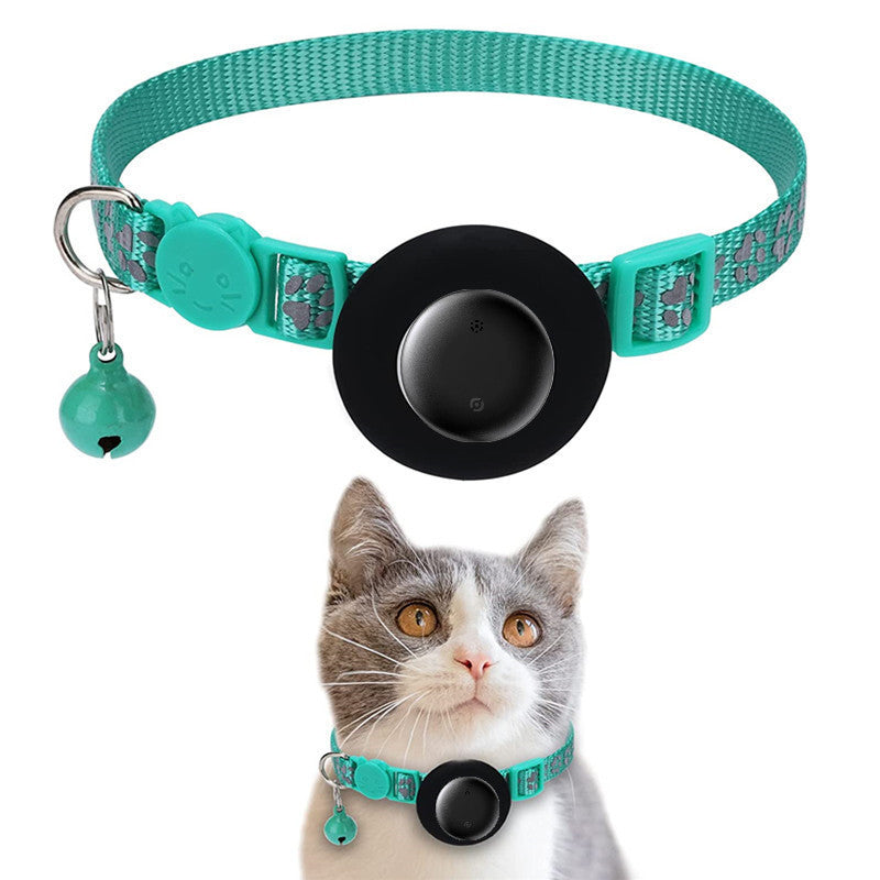 Pet Cat Tracking Collar Only iOS Compatible Apple Find My Locator Footprint Reflective Collar
