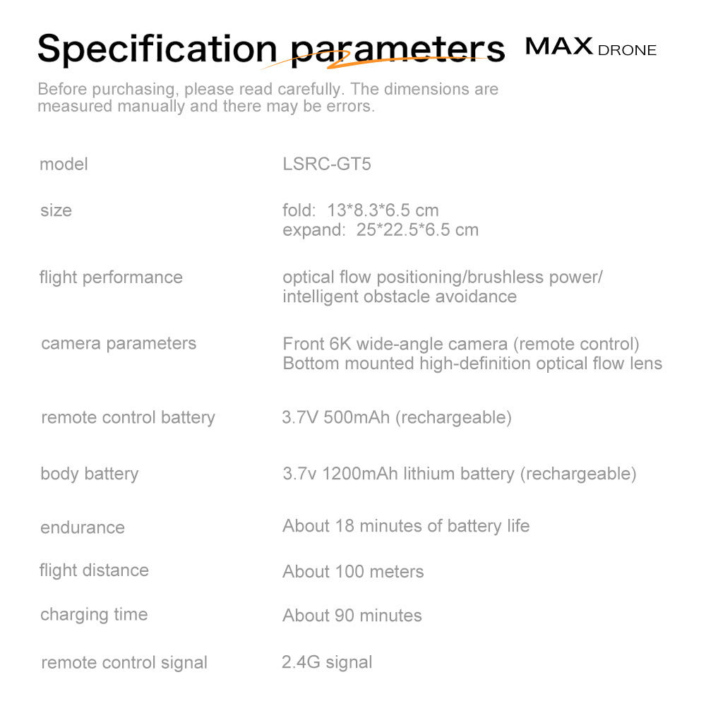 Cross-Border GT5MAX Drone with screen control, optical flow positioning, quadcopter with brushless motor, remote control airplane toy
