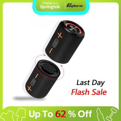 Cyboris springtok  S10 2 in 1 Portable Split Bluetooth speaker Portable subwoofer, 20W High Volume Stereo, IPX6 Waterproof, Smartphone Audio Cyber Black