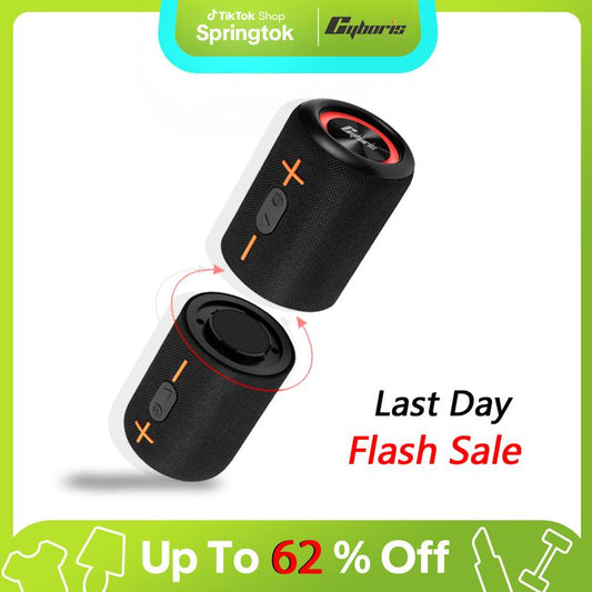 Cyboris springtok  S10 2 in 1 Portable Split Bluetooth speaker Portable subwoofer, 20W High Volume Stereo, IPX6 Waterproof, Smartphone Audio Cyber Black