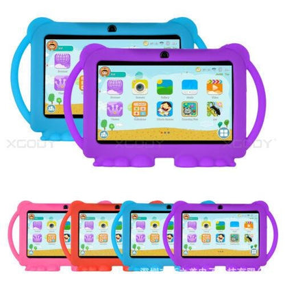 T702 Android 7-inch Kids Tablet with Protective Case Early Education Smart Device Drawing Learning Love Doll