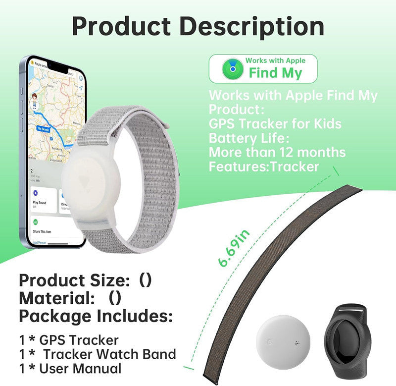 Cross-Border Find My Global Positioning Tracker Suitable for Children and Teenagers Bracelet Strap(Only iOS）