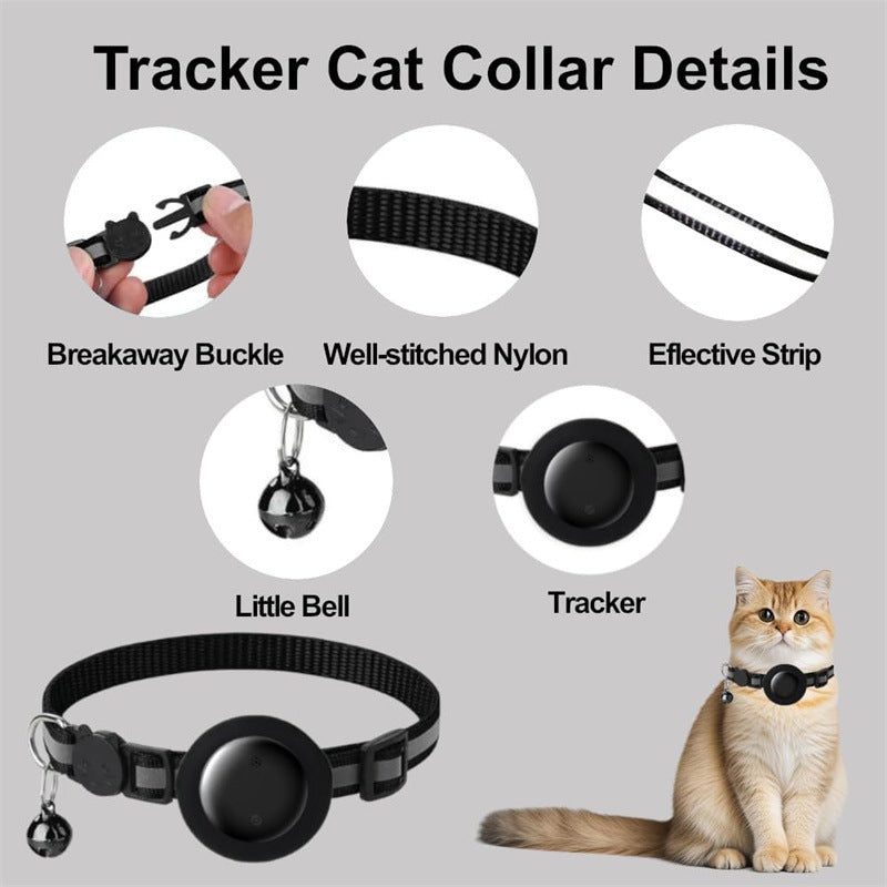 Pet Cat Locator Collar Suitable for iOS Waterproof Apple Find My Tracker Collar