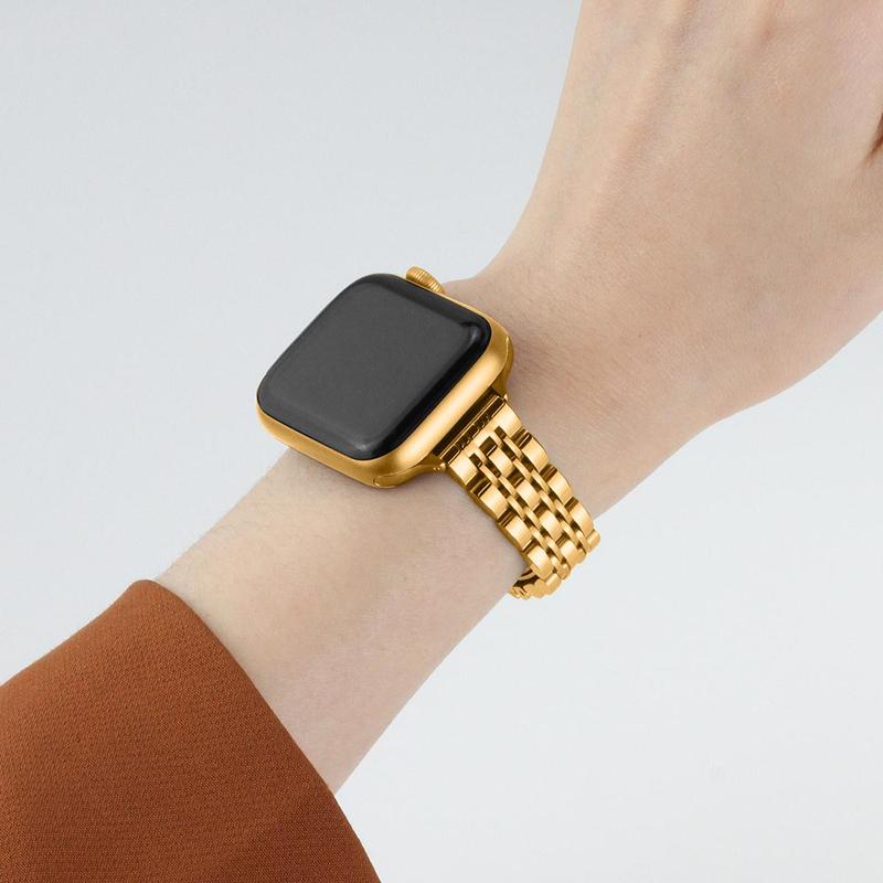 Women's Watch Band & Soft Protective Case & Tools (1 Set), Stainless Steel Smart Watch Bands, Compatible with Apple Watch 9/8/7/6/5/4/3/2/1/SE/SE2 Series, Wearable Accessories, Electronics Accessories