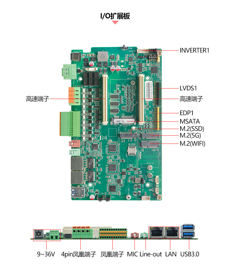 13.3inch Fully Enclosed Industrial Control Touch All-in-One Machine 2 Network 6 Serial Ports VESA Wall-Mounted Industrial Tablet Computer