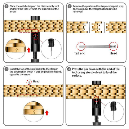 Women's Watch Band & Soft Protective Case & Tools (1 Set), Stainless Steel Smart Watch Bands, Compatible with Apple Watch 9/8/7/6/5/4/3/2/1/SE/SE2 Series, Wearable Accessories, Electronics Accessories