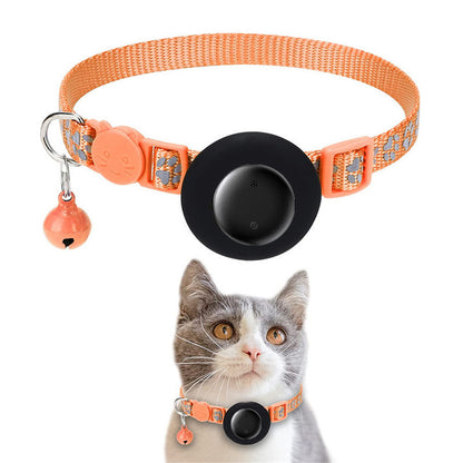 Pet Cat Tracking Collar Only iOS Compatible Apple Find My Locator Footprint Reflective Collar