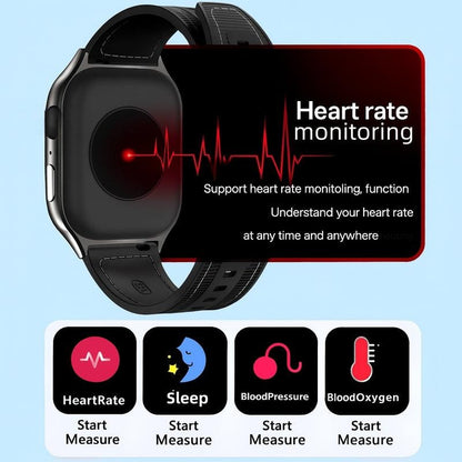 Upgraded 7-in-1 Smartwatch Gift Set – Enhanced Bluetooth Earbuds + Fast Wall Charger + USB Cable + Wireless Watch Charger + 2 Premium Bands | All-in-One Fitness & Everyday Essentials Bundle | Great Value Gift for Men & Women