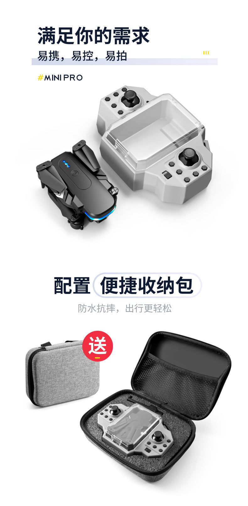 Cross-Border KY910Mini Folding Drone4K High-definition dual-camera aerial photography quadcopter with altitude hold remote control aircraft