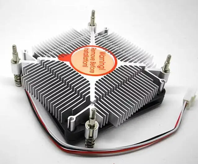 1150 1151 Cooler ultra-thin For Intel i3 i5 CPU Processor pure aluminum radiator CPU FAN 4-wire Double ball fan thickness 1U BOX