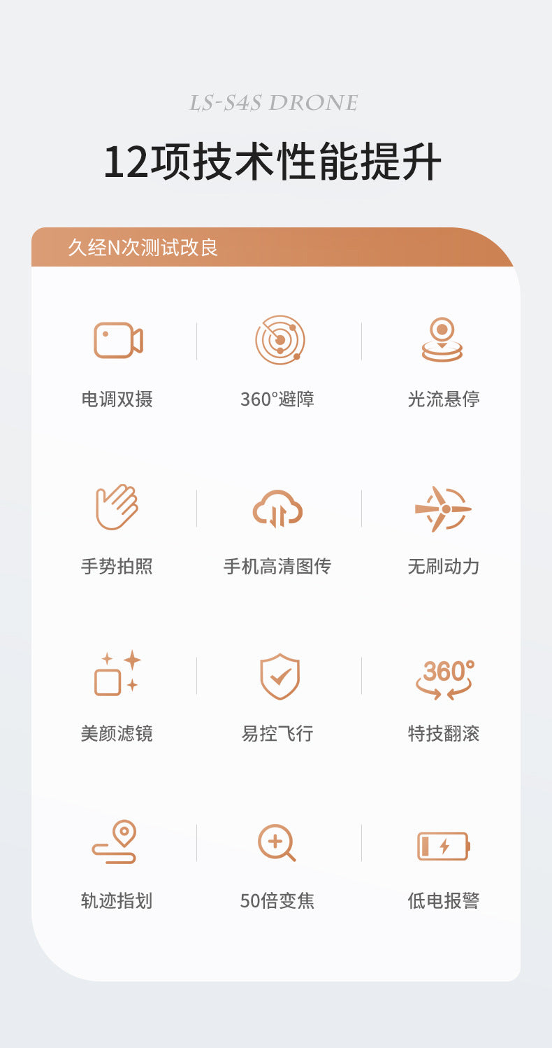 Cross-border Drone Brushless Motor ESC HD Lens Optical Flow Positioning Remote Control Aircraft Obstacle Avoidance Quadcopter