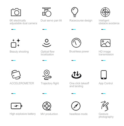 XT105Drone Obstacle Avoidance Dual Servo Aerial Photography Quadcopter Brushless Motor Remote Control Aircraft Drone Cross-Border